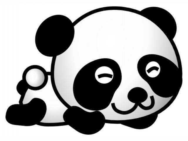 640x480 Cute Panda Drawing
