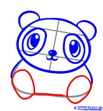 350x380 How To Draw A Cute Panda, Step