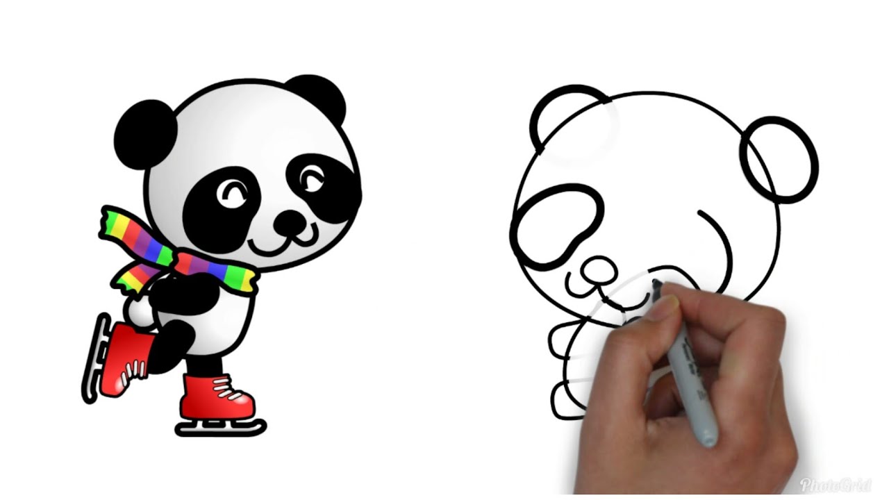 1280x720 How To Draw Cute Panda Step