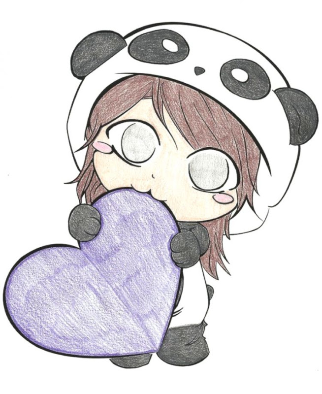 654x800 Cute Panda Love Drawings Tab Wallpapers