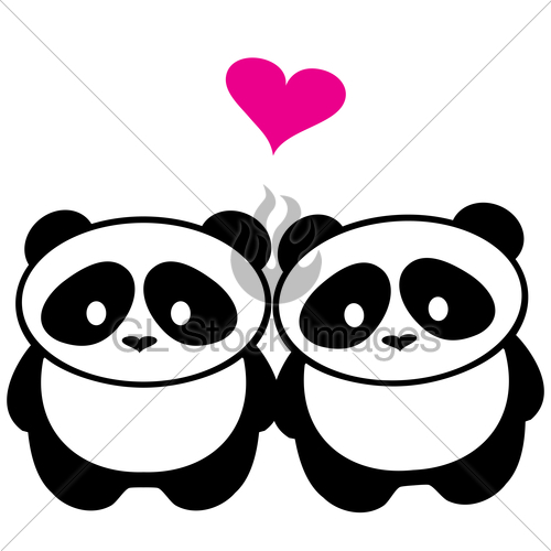 500x500 Panda Bear Love Gl Stock Images