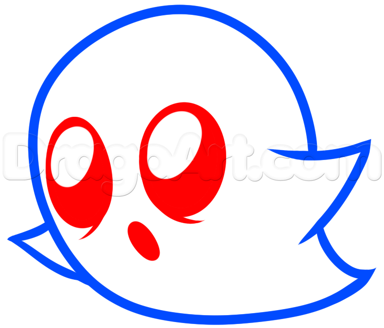 774x660 How To Draw A Cute Ghost, Step