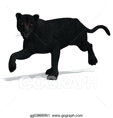 450x470 Black Leopard Drawing