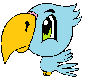 304x284 Cute Parrot Drawing