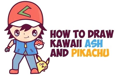 500x319 How To Draw Cool Pokemon How To Draw Cute Ash And From Easy Step