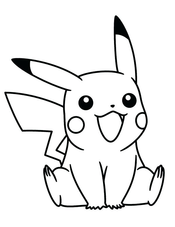 600x775 Pokemon Coloring Pages Of Pikachu Coloring Pages Cute Pokemon