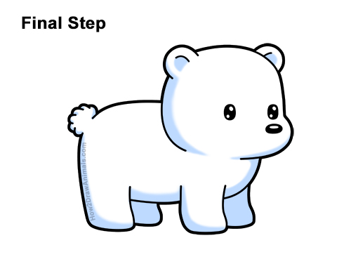 500x386 How To Draw A Polar Bear