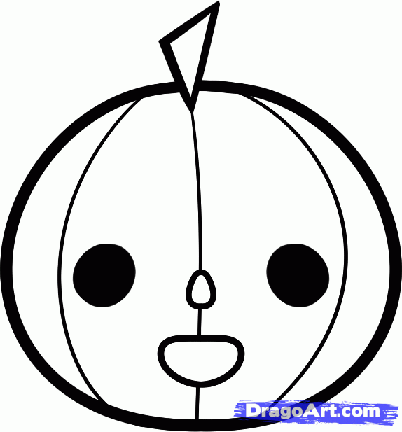 574x617 Draw A Halloween Pumpkin For Kids, Step