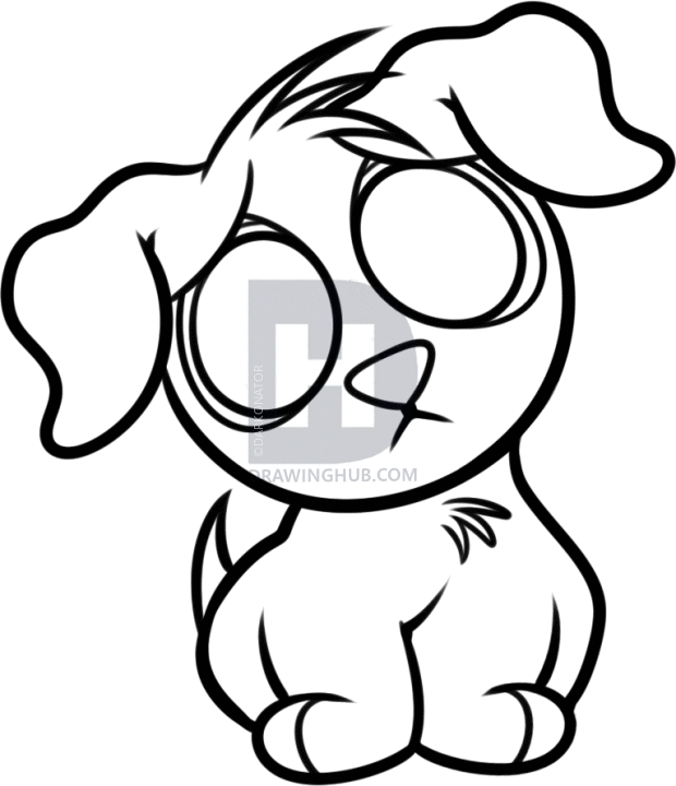 620x720 How To Draw Puppy Eyes, Step