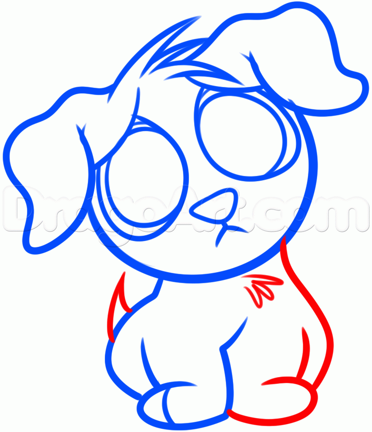 766x889 How To Draw Puppy Eyes, Step