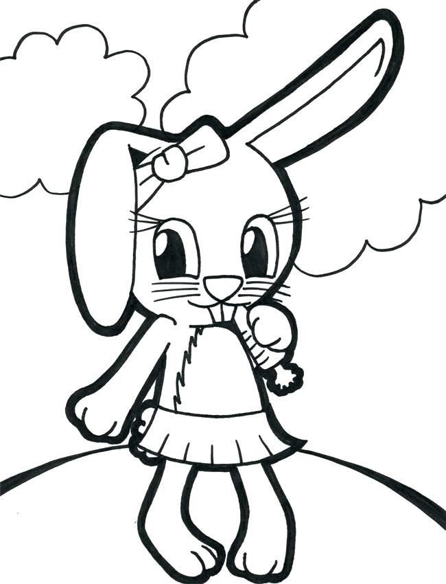 650x850 Cute Bunny Colouring Pages Coloring Cute Bunny Rabbit Drawing