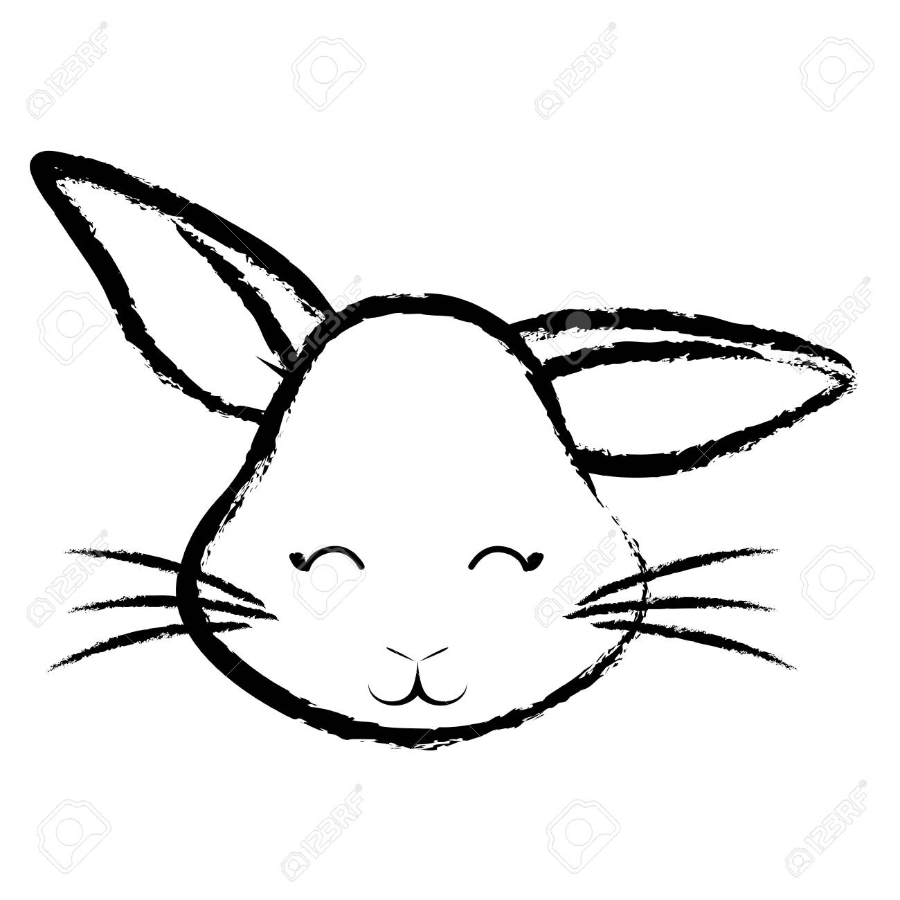 1300x1300 Huge Collection Of 'rabbit Face Drawing' Download More Than
