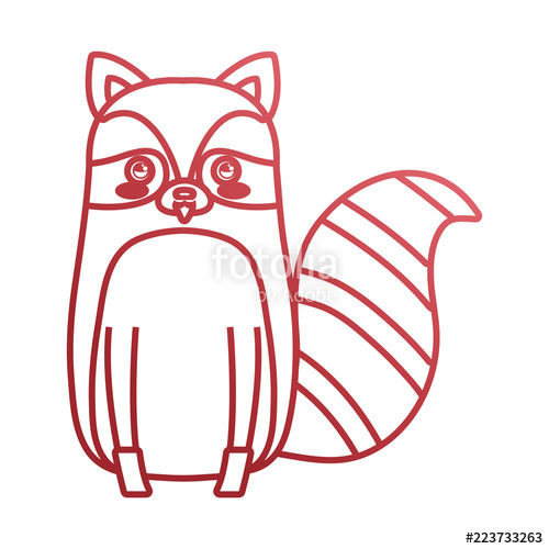 500x500 Cute Raccoon Sitting Animal Baby Drawing Stock Image And Royalty