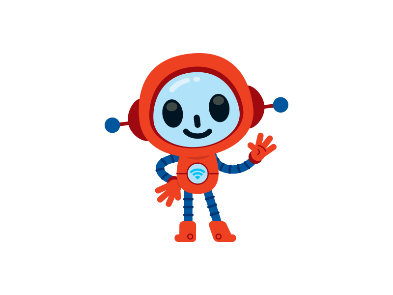 800x600 Cute And Funny Robot Mascot