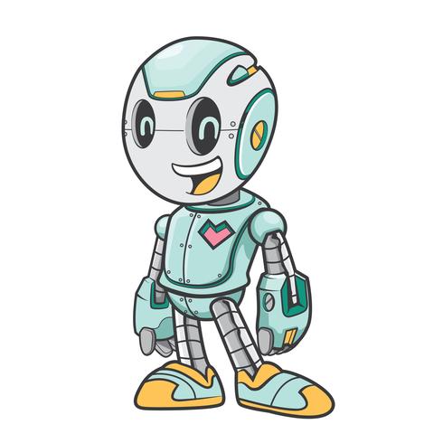 490x490 Cute Little Robot Jumping