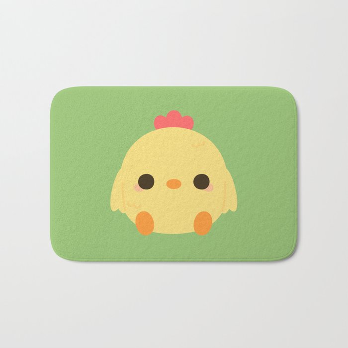 700x700 Cute Rooster Bath Mat