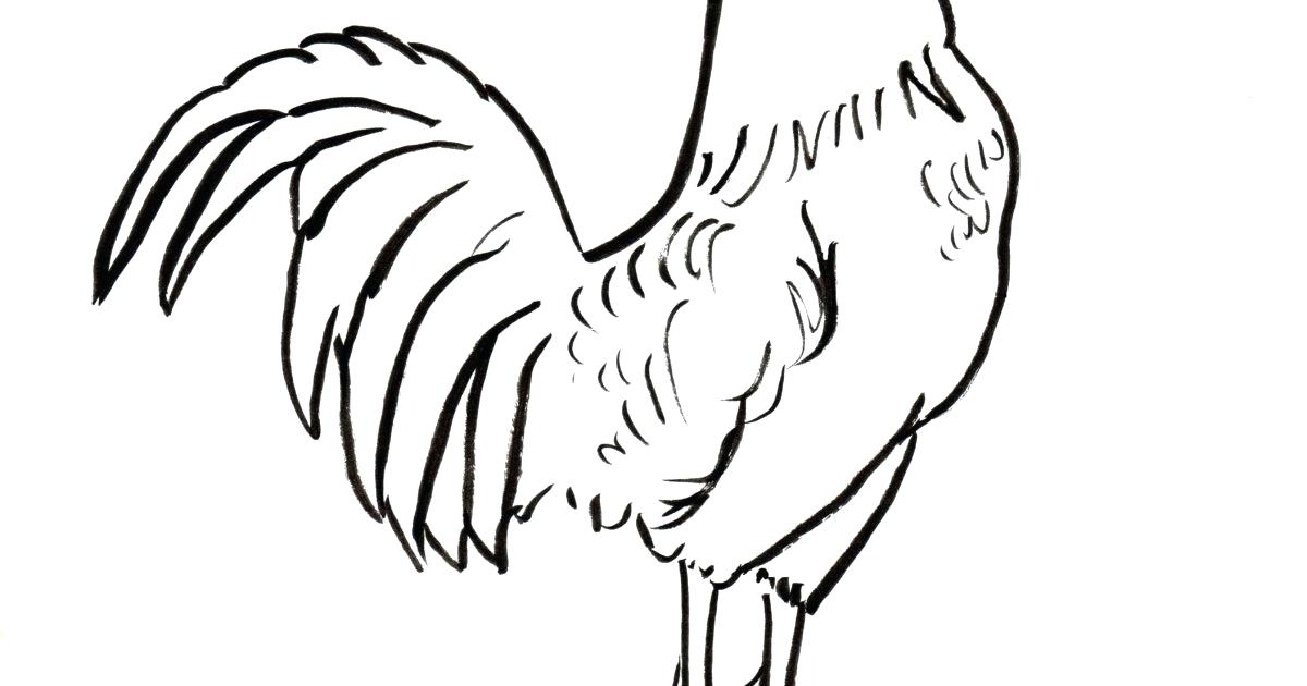 1200x630 Rooster Coloring Cartoon Cute