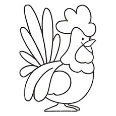 230x230 Rooster Coloring Sheet