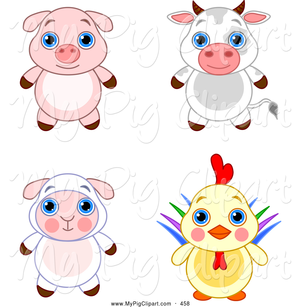 1024x1044 Swine Clipart Of A Cute And Adorable Baby Piglet, Bull, Lamb