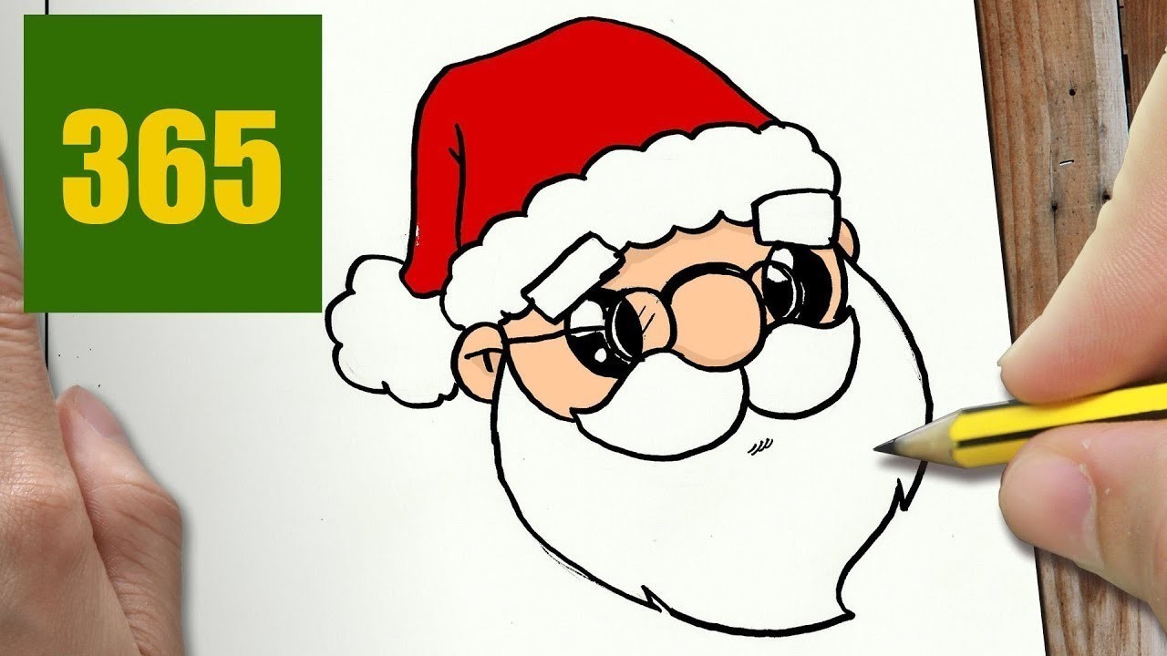 1280x720 How To Draw A Santa Claus Cute, Easy Step