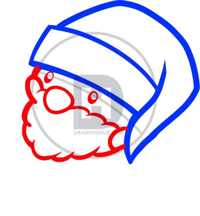 668x720 How To Draw A Cute Santa, Cute Santa, Step