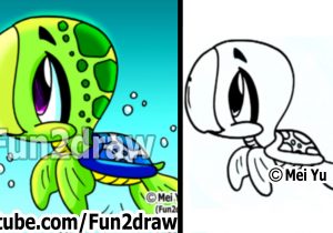 300x210 Cute Sea Turtle Drawing Sea Turtles Drawing At Getdrawings Free