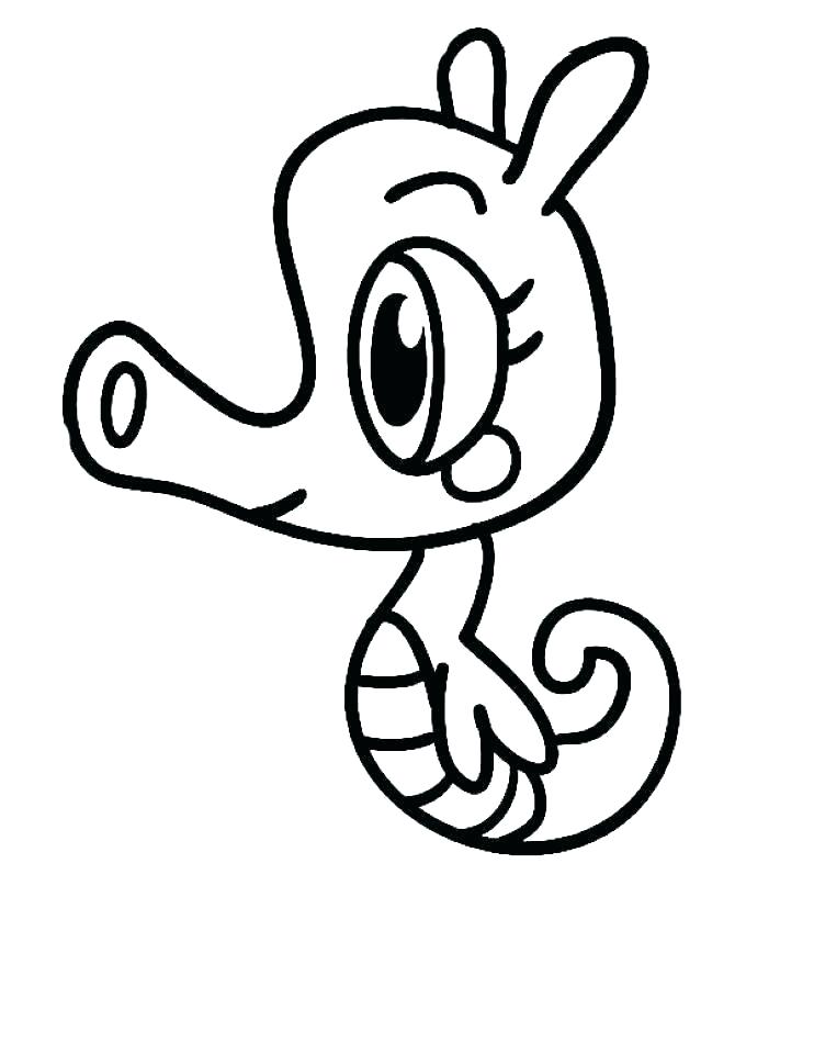 742x960 Sea Horse Coloring Pages Classic Baby Seahorse Coloring Pages