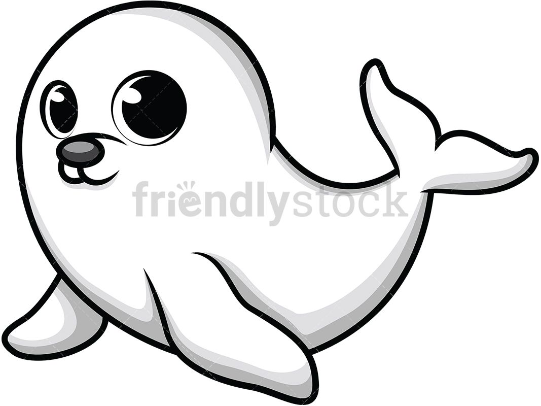 1067x800 Seal Drawing Adorable For Free Download