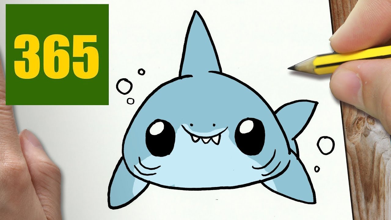 1280x720 How To Draw A Shark Cute, Easy Step