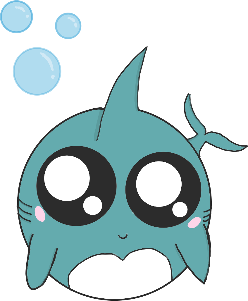 848x1029 Cute Shark Cuteshark Underthesea Underwater Drawingbyme