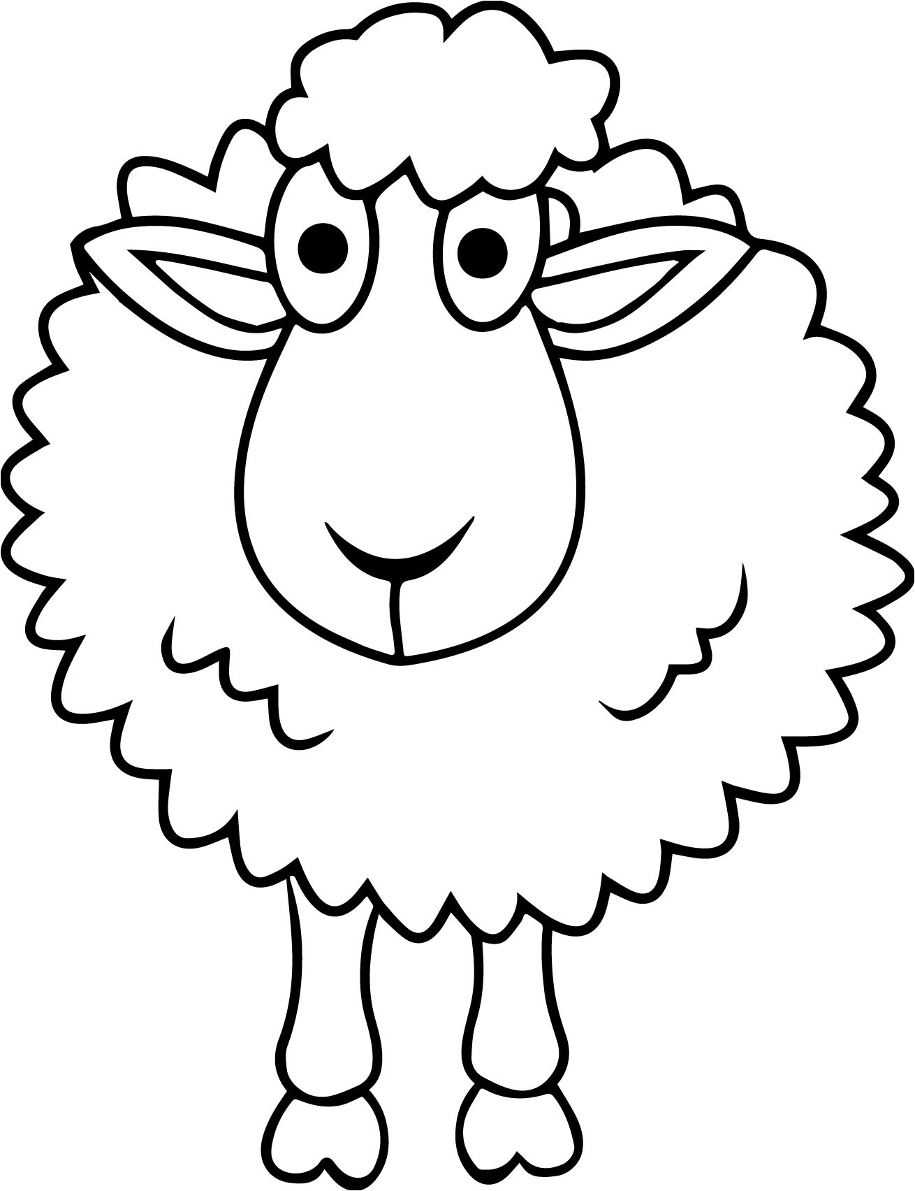 1310x1704 Cute Sheep Drawing