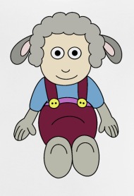 190x278 Cute Sheep Fantasy Drawing Baby T Shirt Spreadshirt