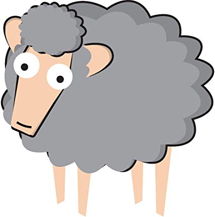 425x429 Cute Silly Funny Farm Sheep Drawing Cartoon Vinyl