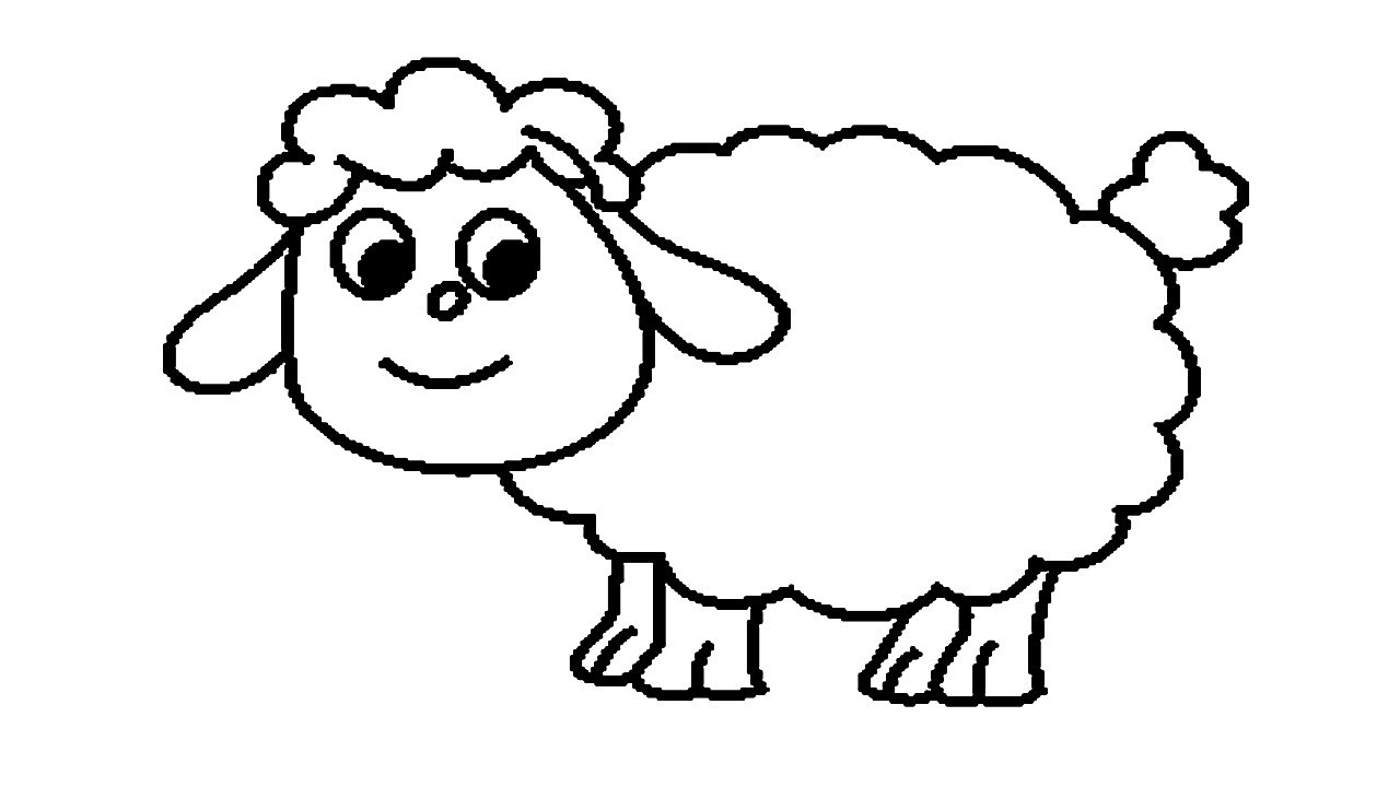 1280x720 Coloring Pages How To Draw Sheep Draw A Sheep How To Draw