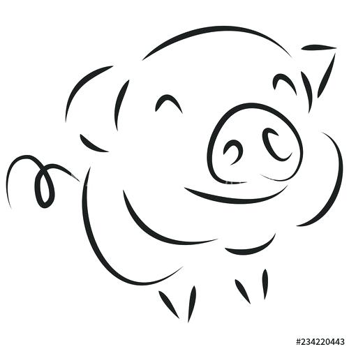 500x500 Cute Pig Drawings How To Draw A Simple Pig Step Cute Piglet