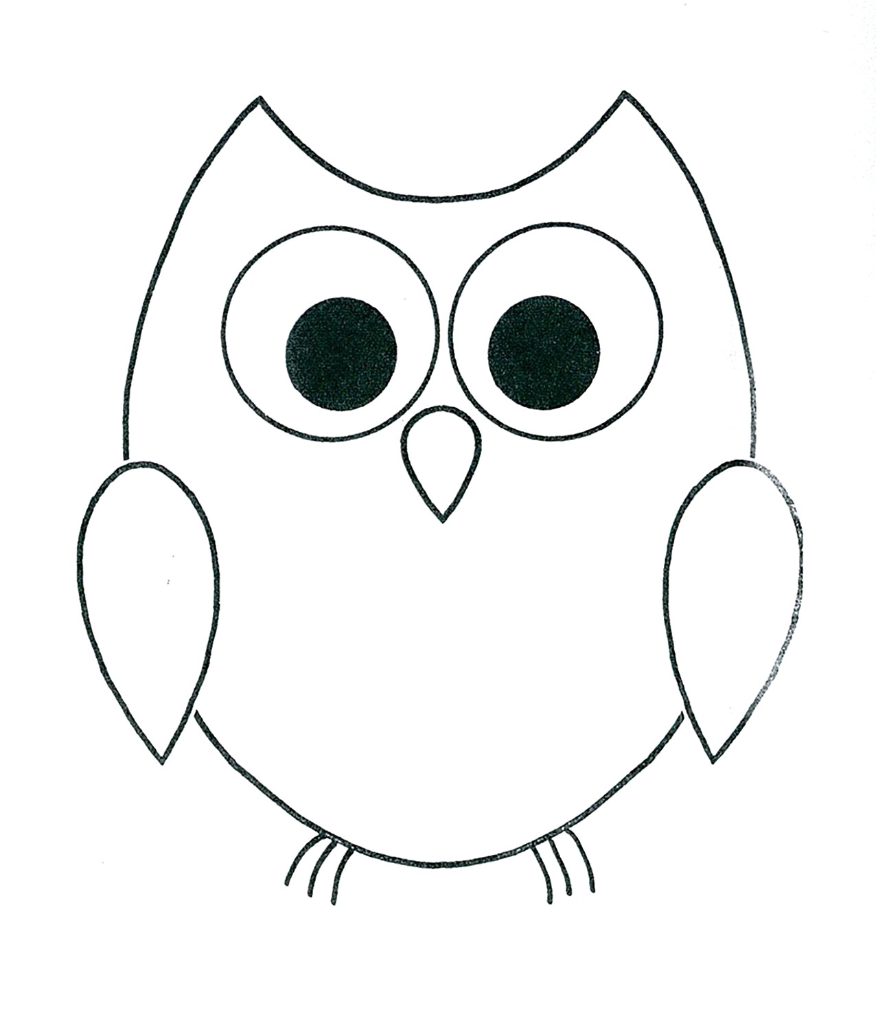 1276x1500 Simple Cute Owl Drawing