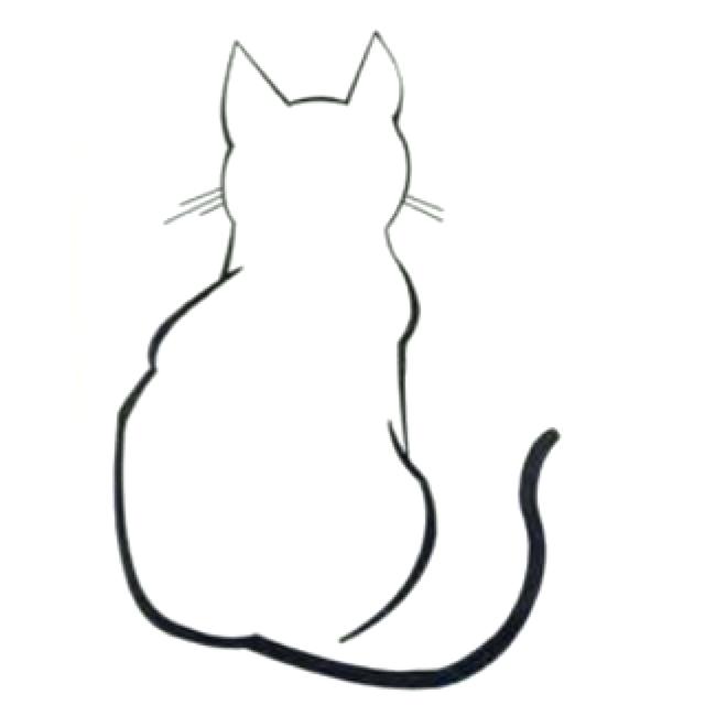 640x640 Cat Drawings Easy Sitting Cat Sketch More Cute Cat Face Drawing