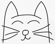 190x154 Cute Smile Cat Face Drawing Women's T Shirt Spreadshirt