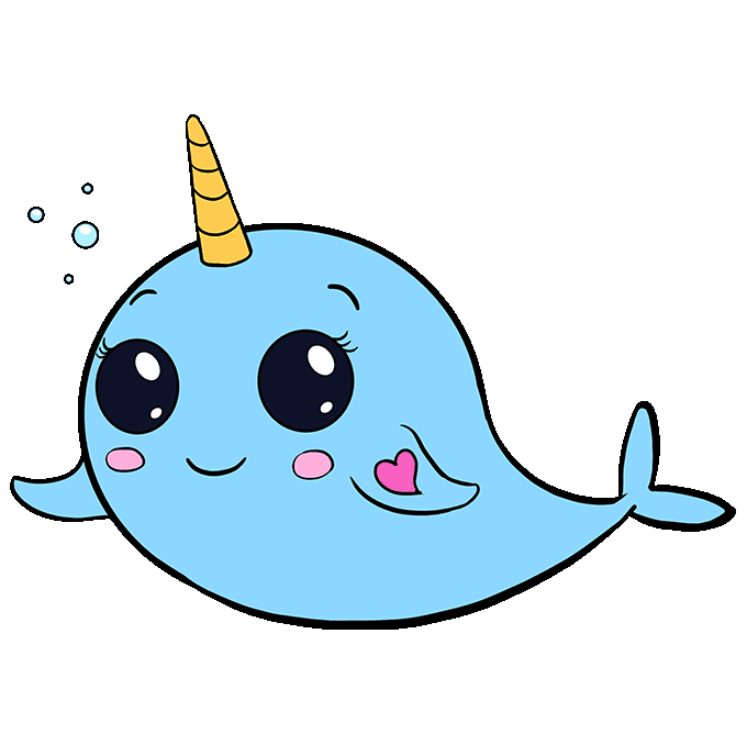 680x678 How To Draw A Cute Narwhal