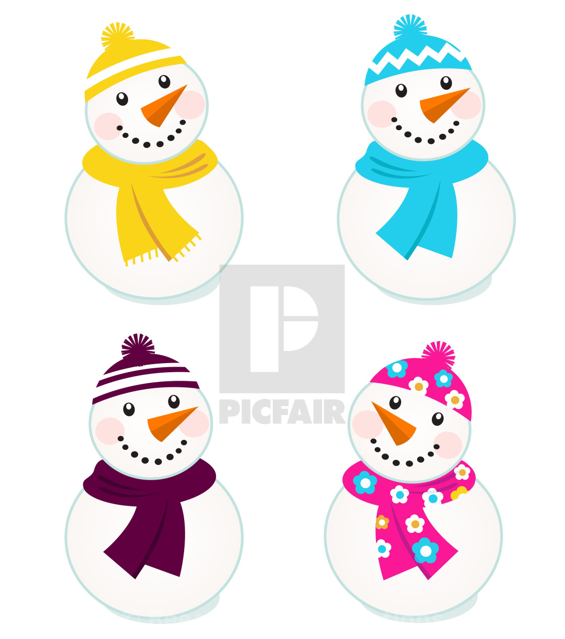 1120x1267 Cute Snowman Collection Simple Drawing