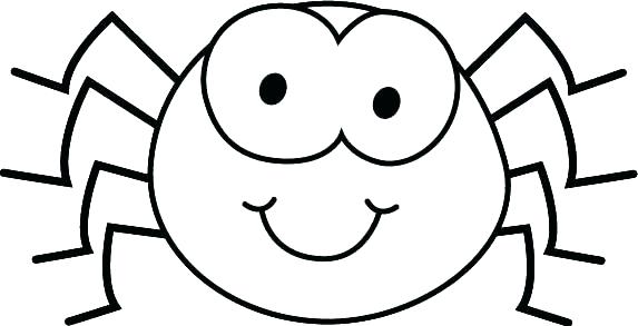 573x293 Spider Hanging On His Web Coloring