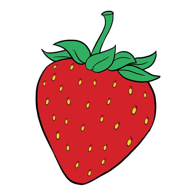 680x678 How To Draw A Strawberry