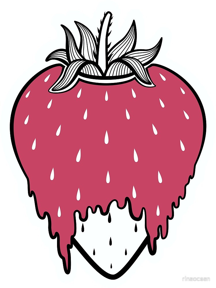 750x1000 Strawberry Cute Cartoon Drawing