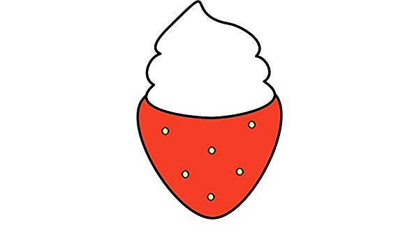 600x350 Cute Sweet Yummy Delicious Strawberry Dessert Cartoon