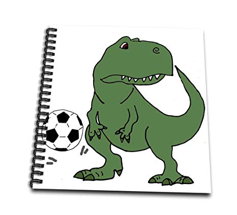 466x424 Funny Cute Green T Rex Dinosaur Playing Soccer