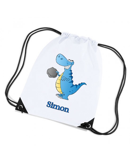 550x688 Cute Funny Blue T Rex Dinosaur Personalised Sports Nylon Draw