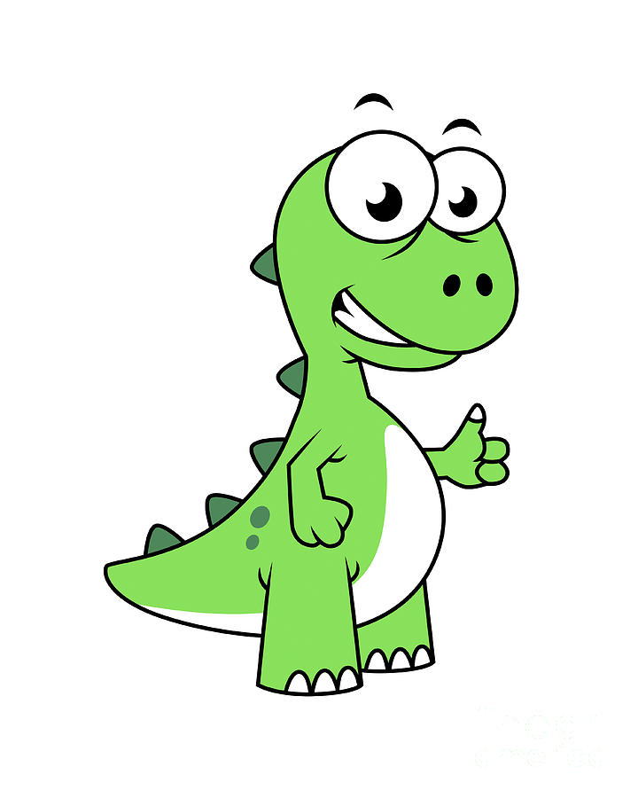 720x900 Cute Illustration Of Tyrannosaurus Rex Digital Art