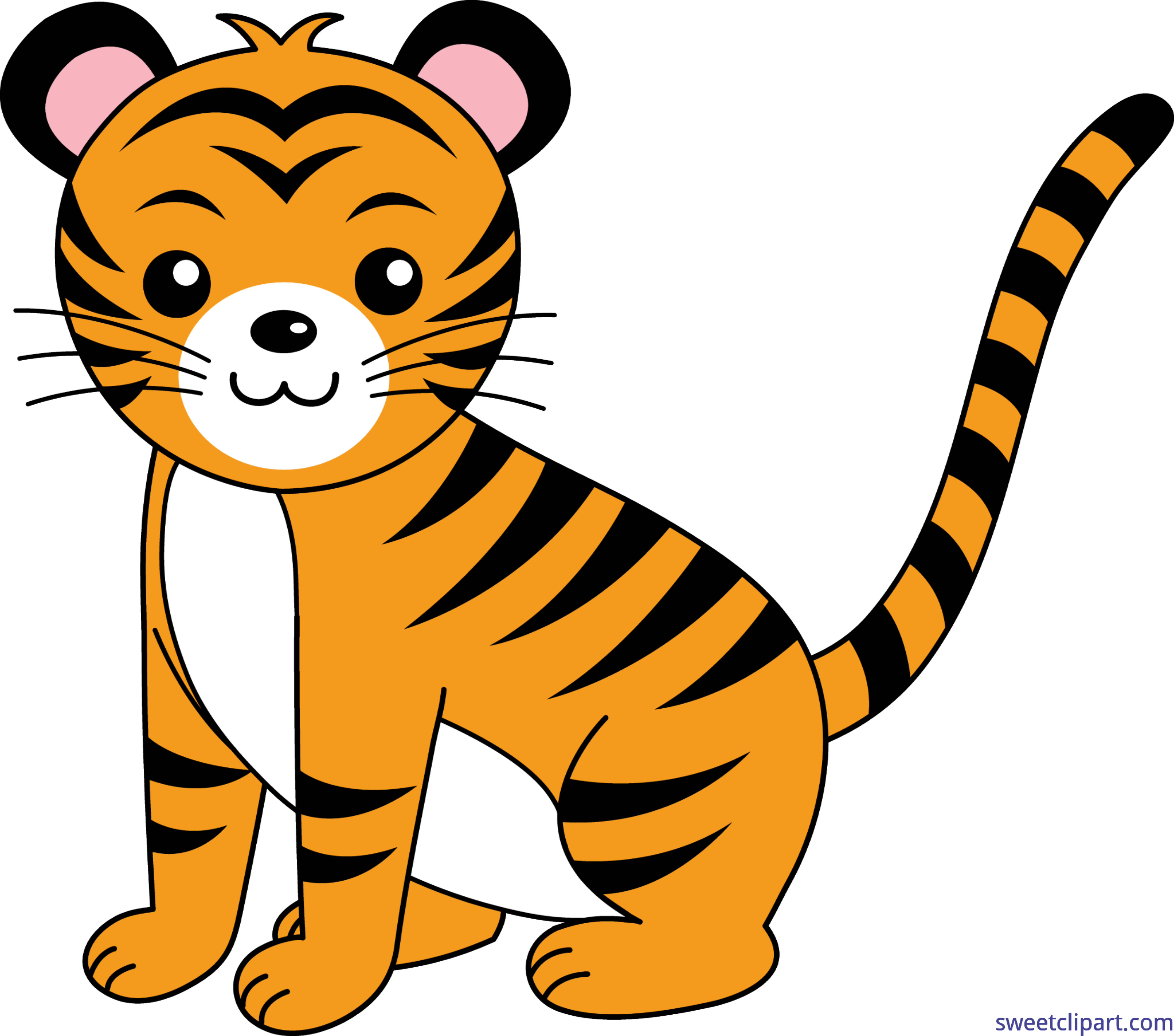 7178x6336 Cute Tiger Clip Art