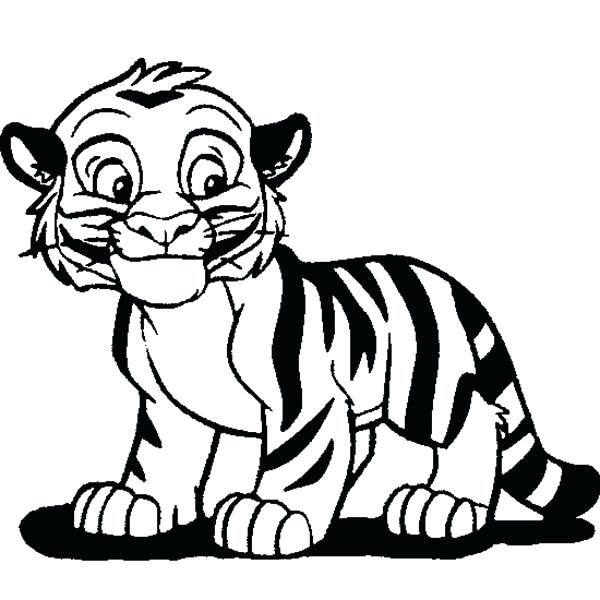 600x600 Tiger Cubs Coloring Pages Snow Tiger Cub Coloring