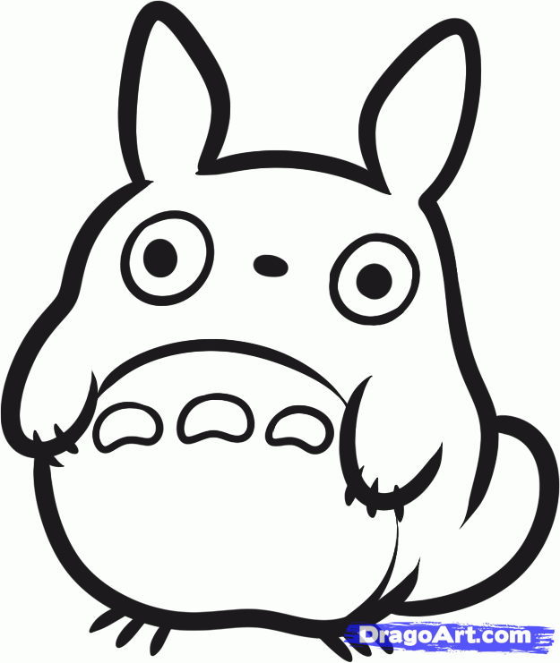 625x741 draw chibi totoro, my neighbor totoro, step